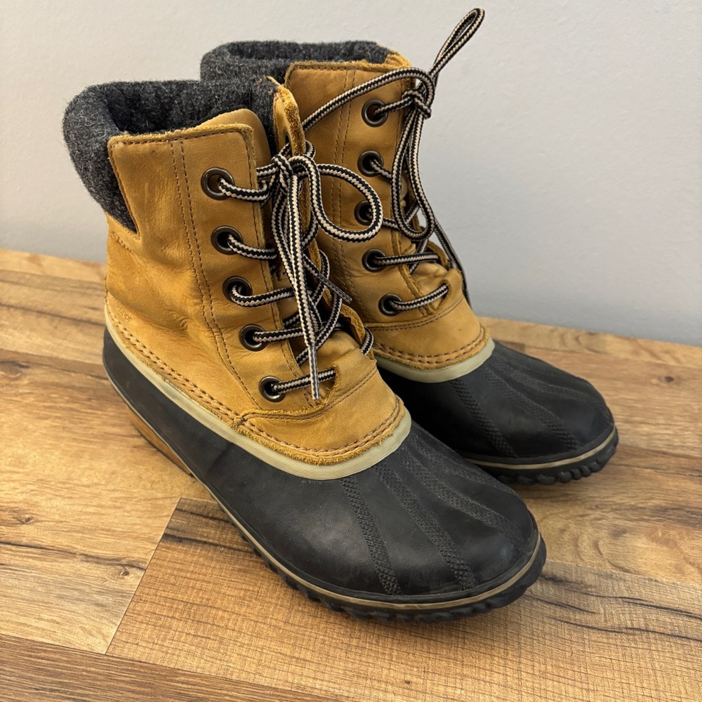 Sorel Slimpack II Mid Tan Nubuck Waterproof Insulated Duck Boots